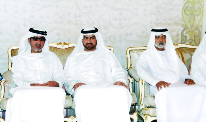 "■ عبدالله بن سالم القاسمي ونهيان بن مبارك وراشد بن حمدان"