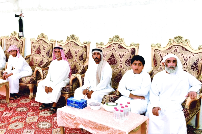 "■ خلال العزاء"