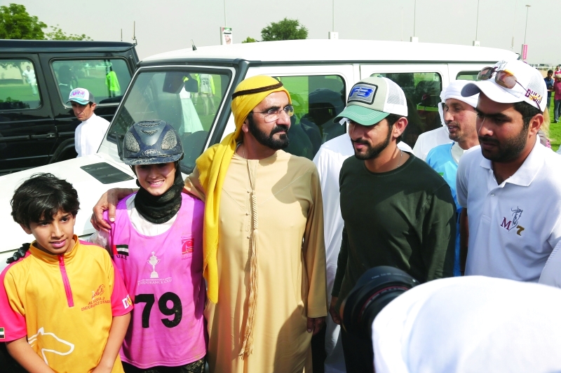 محمد بن راشد يشهد سباق الســـيدات بمهرجان القدرة