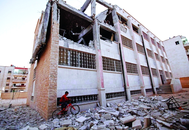 "■ مدرسة دمرتها قوات النظام السوري في حلب | أرشيفية"