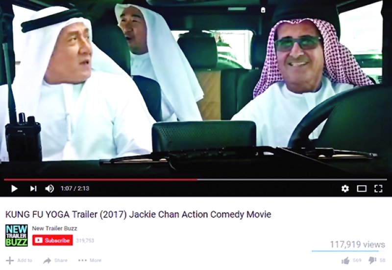 "■ المر بن مكتوم برفقة جاكي شان"
