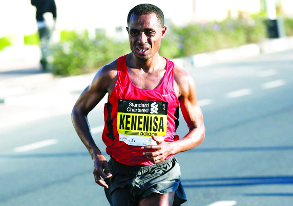 "Dubai 23/01/2015 Standard Chartered Dubai Marathon2015,nella foto: Kenenisa Bekele in azione alla Dubai Marathon2015 - Foto di Giancarlo Colombo/A.G.Giancarlo Colombo"