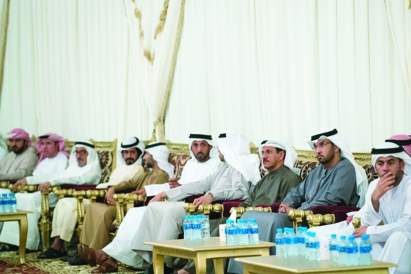 "■ خليفة بن طحنون وسلطان الجابر وسلطان المنصوري وسهيل المزروعي وخلدون المبارك ومحمد المزروعي"