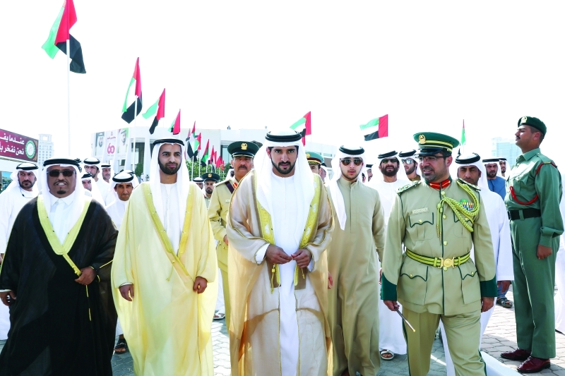 "حمدان بن محمد ومحمد بن سعود وزايد بن مكتوم وضاحي خلفان"