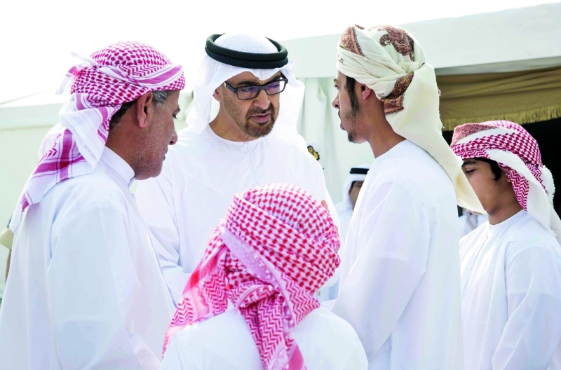 "سموه خلال تقديم العزاء لذوي الشهيد المزروعي"