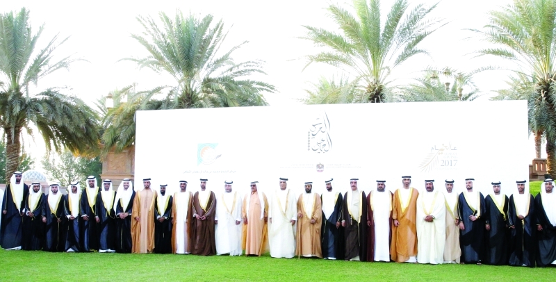 "■ سعود المعلا وسعود بن صقر وحمدان بن راشد ومحمد الشرقي وطحنون بن محمد وسعيد ونهيان بن زايد وسعيد بن محمد وسعيد بن طحنون وعبد العزيز وراشد بن حميد  | وام"