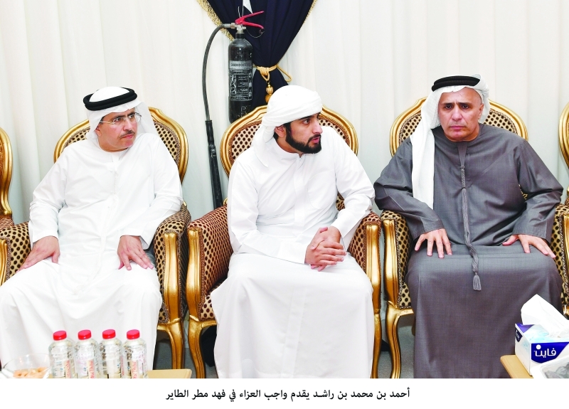 "■ أحمد بن محمد يقدم واجب العزاء | تصوير: سيف محمد"