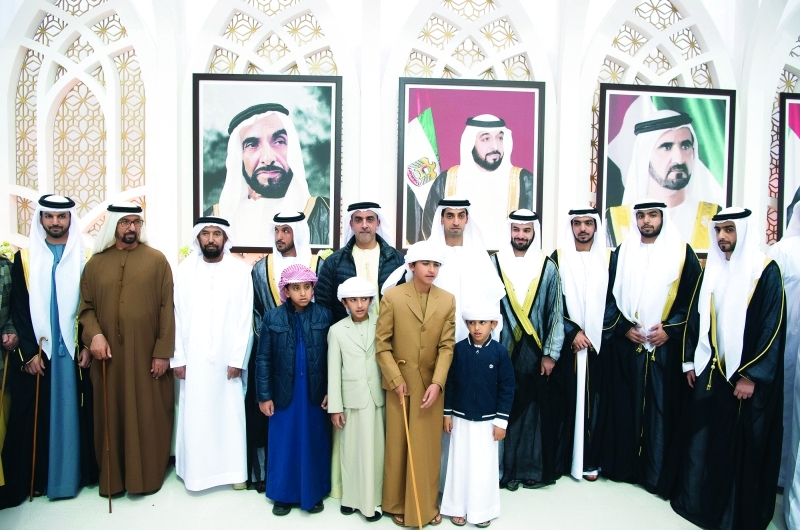"سيف وخالد بن زايد وحمد الخيلي"