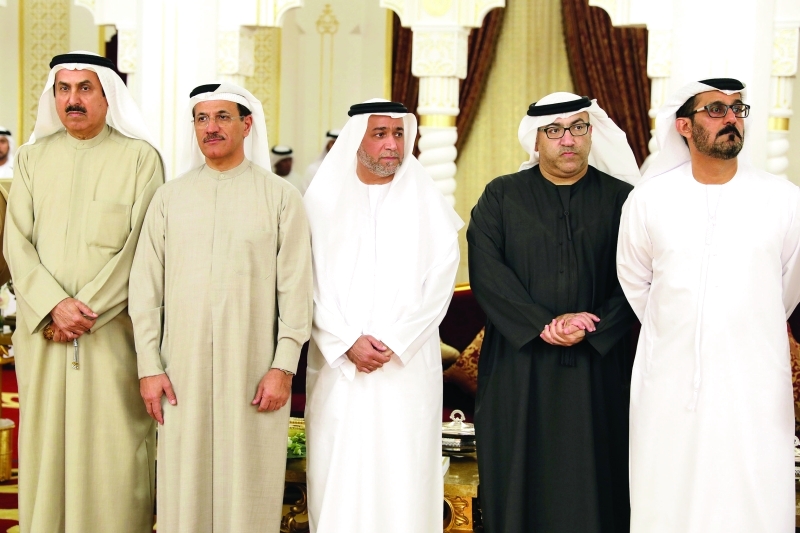 "■ سلطان المنصوري وعبد الرحمن العويس وصقر غباش وحسين الحمادي وسلطان البادي"