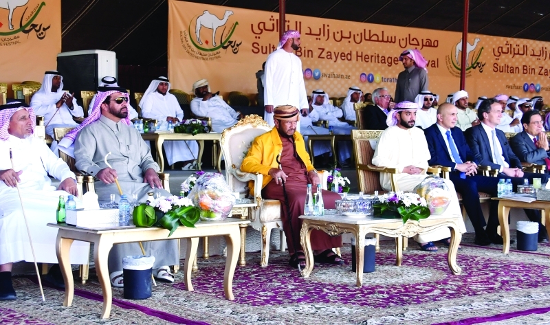 "■ سلطان بن زايد يشهد فعاليات المهرجان بحضور هزاع بن سلطان | البيان"