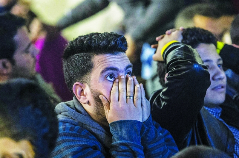 "■ الخسارة أذهلت الجمهور المصري | أ ف ب"