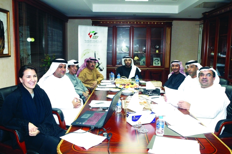 "■ جانب من اجتماع مجلس إدارة اتحاد الفروسية | البيان"