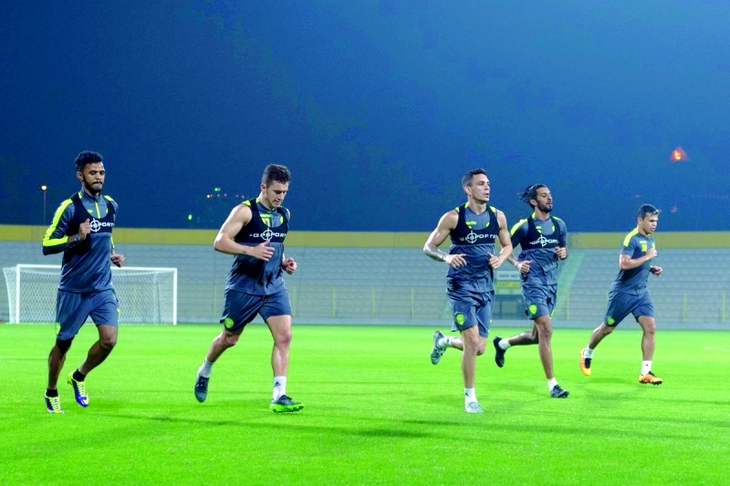 " جانب من تحضيرات الوصل للقاء كلباء | البيان"
