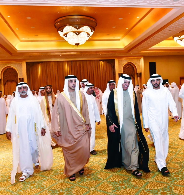"سعود بن صقر وحمدان بن محمد ومحمد بن سعود ومنصور بن زايد ونهيان بن مبارك"