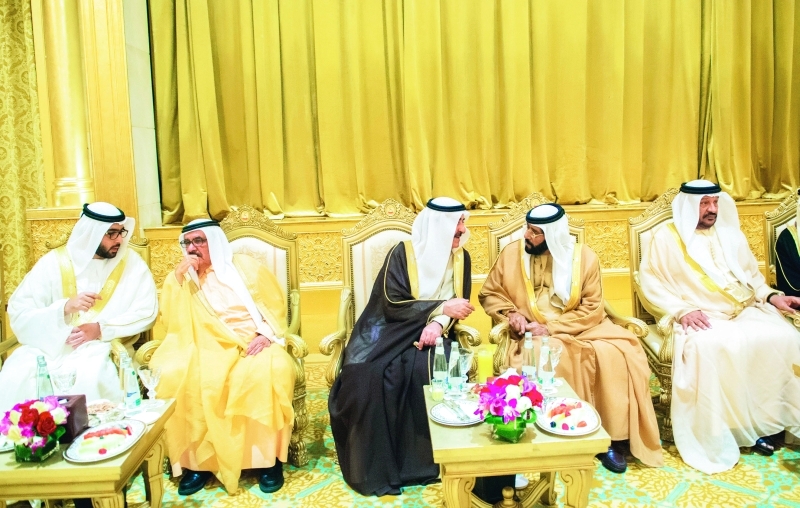 "سعود المعلا وحمدان بن راشد وراشد بن سعود وطحنون وسعيد بن محمد"