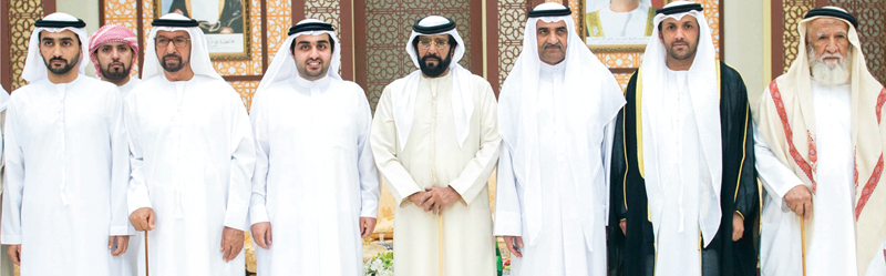 "حمد الشرقي خلال الحفل بحضور طحنون بن محمد وراشد بن حمد | وام"