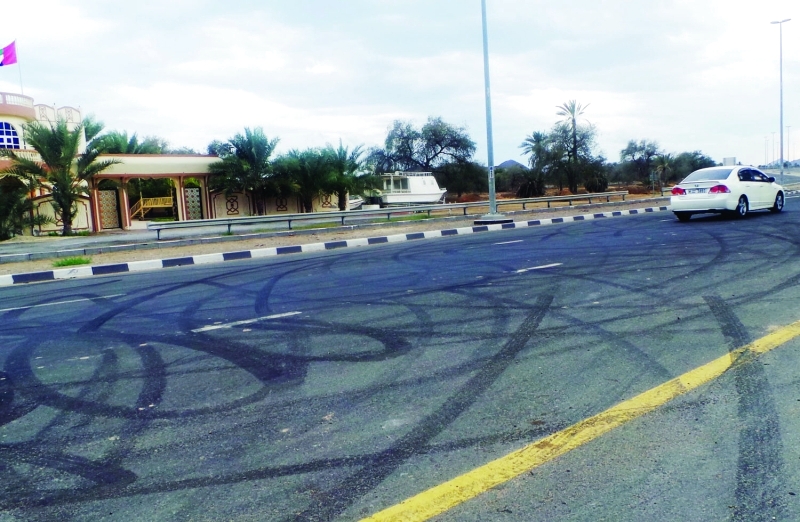 "آثار التفحيط تشوه جمال الطرق | أرشيفية"