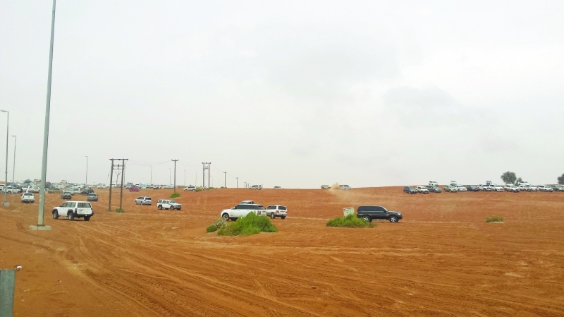 "انخفاض درجات الحرارة شجع أهالي العين على الخروج إلى البر | تصوير: عمران خالد"