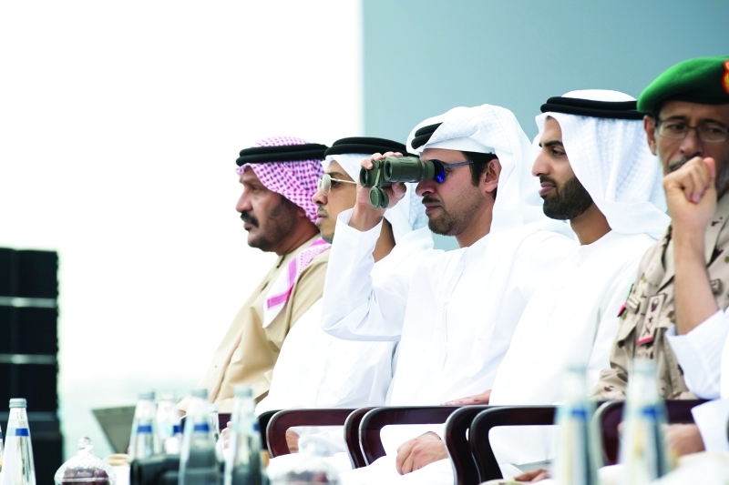 "محمد بن سعود وهزاع ومنصور بن زايد وسعيد بن محمد"
