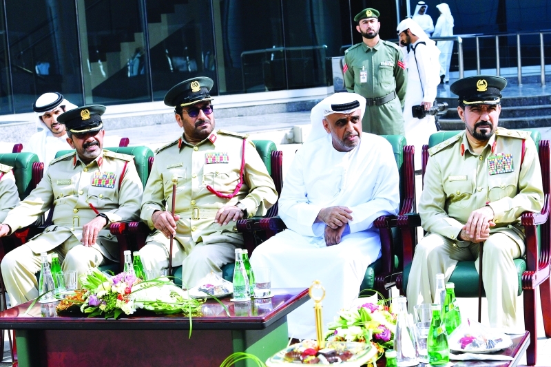 "قيادات شرطة دبي خلال الزيارة"