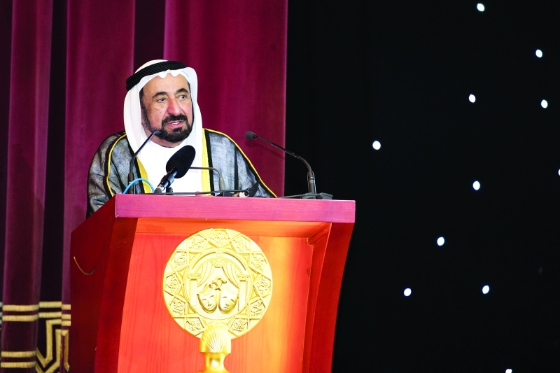 "Ⅶ سلطان القاسمي يلقي كلمة خلال الحفل"