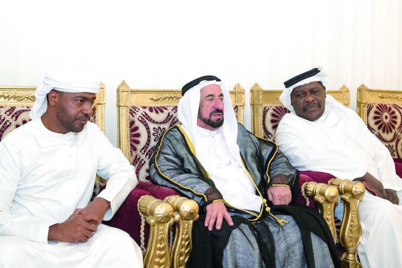 "■ سلطان القاسمي معزياً أسرة الشهيد زكريا الزعابي  | وام"