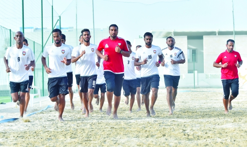 "■ من تدريبات منتخب الشاطئية | البيان"