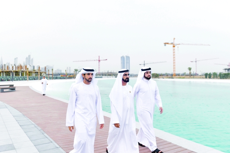 "محمد بن راشد وحمدان وأحمد بن محمد"