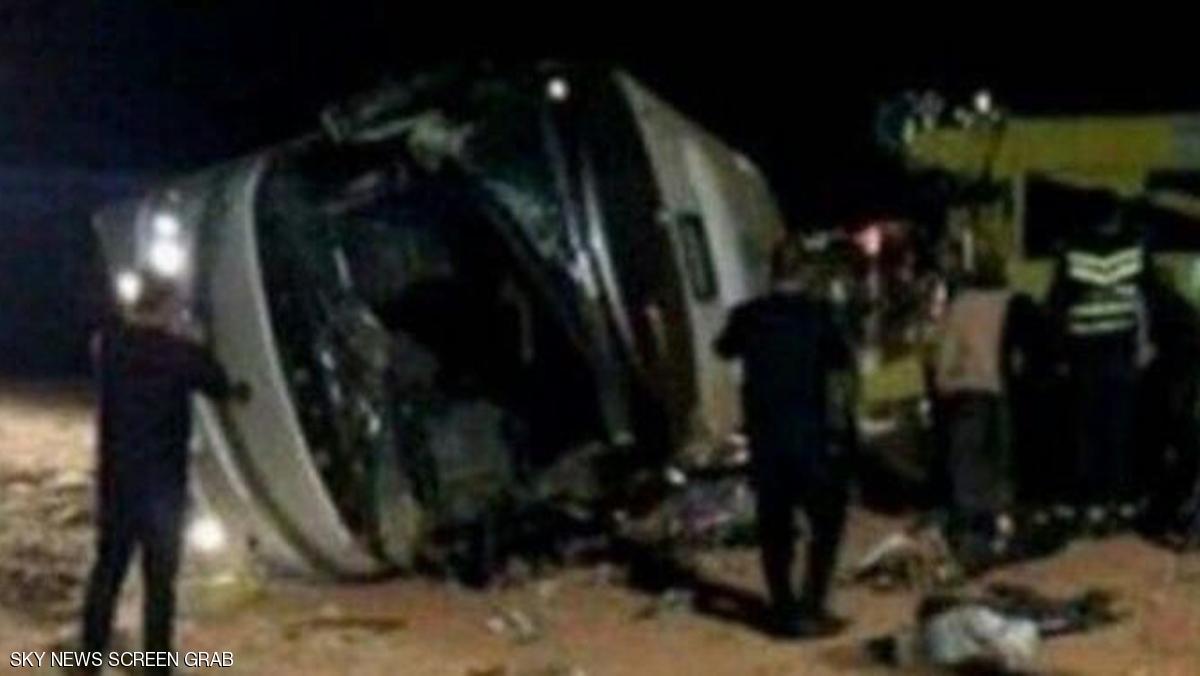 وفاة 4 معتمرات إثر انقلاب حافلة معتمرين أردنيين