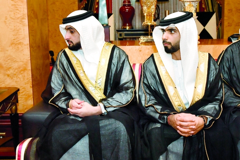 "■ أحمد ومنصور بن محمد خلال اللقاء"