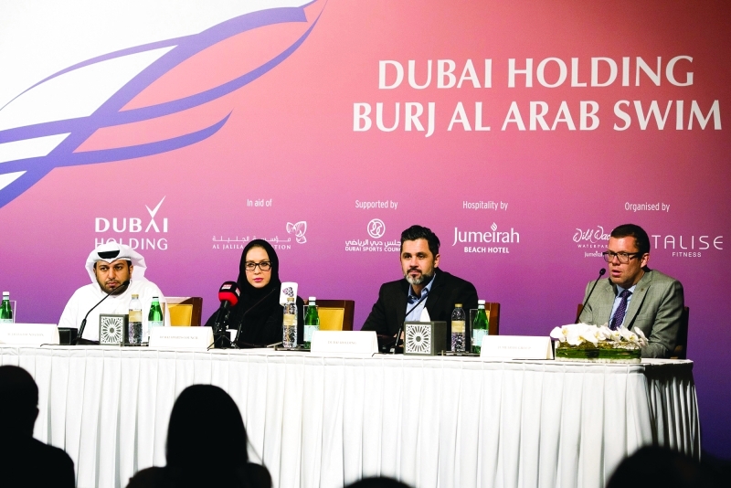 "■ جانب من المؤتمر الصحافي | البيان"