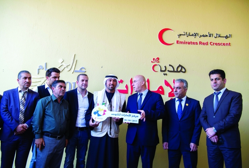 "■ محمد الفاحي خلال افتتاح مركز الإمارات للتوحد في كردستان العراق | وام"