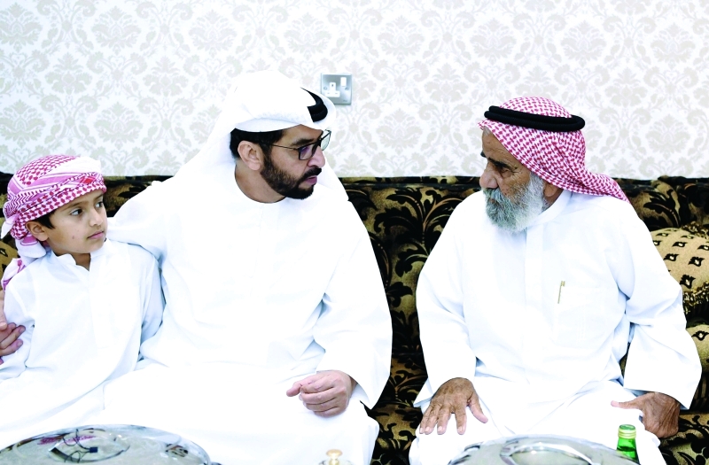 "■ سموه خلال زيارته علي المهري المزروعي"