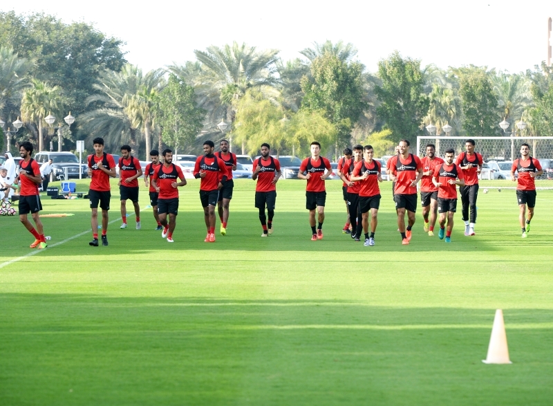 "■ جانب من تدريبات الجزيرة الأخيرة | البيان"