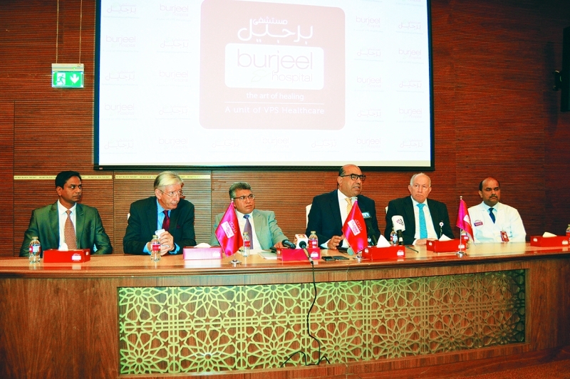 "المشاركون خلال المؤتمر الصحافي في مستشفى برجيل | من المصدر"