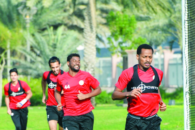 "■ جانب من تدريبات الجزيرة | البيان"