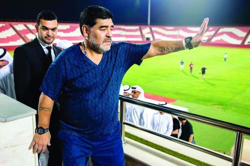 "■ طموحات مارادونا كبيرة مع الفجيرة | أ.ف.ب"