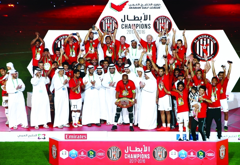 "■ الجزيرة خلال تتويجه بطلاً لدوري الخليج العربي | تصوير - مجدي إسكندر"