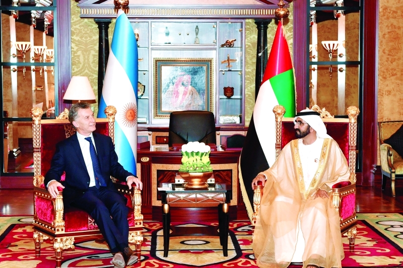 "■ سموه في حديث مع الرئيس الأرجنتيني"