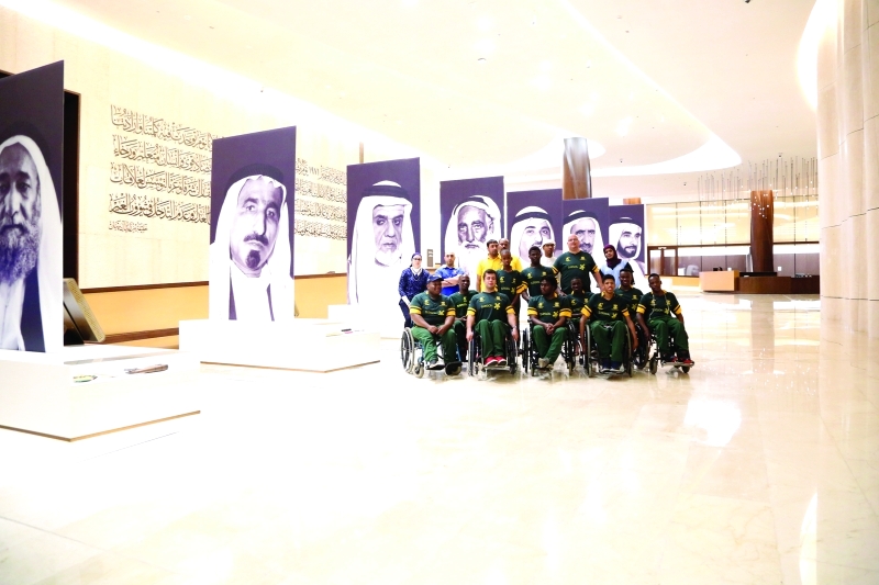 "■ منتخب جنوب أفريقيا في زيارته إلى متحف الاتحاد | البيان"