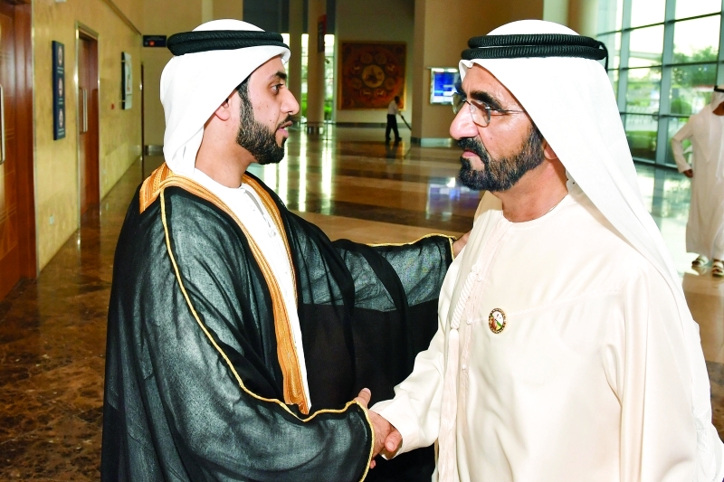 "■ سموه مباركاً للعريس"