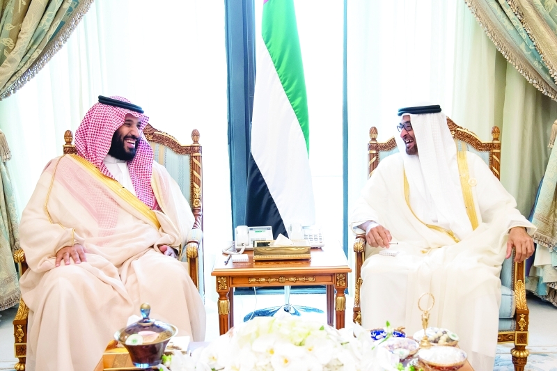 "■ سموه في حديث مع محمد بن سلمان"