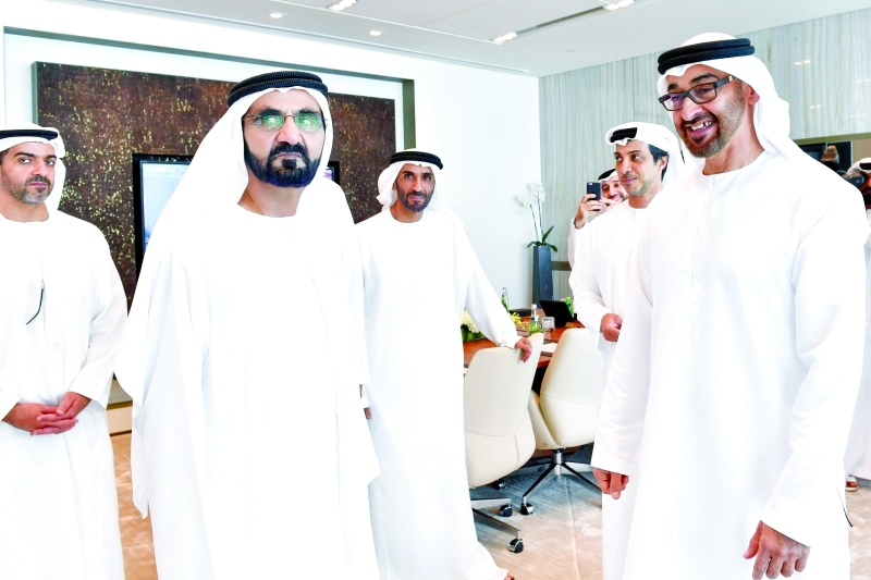 "■ محمد بن راشد ومحمد بن زايد ونهيان ومنصور وحامد بن زايد"