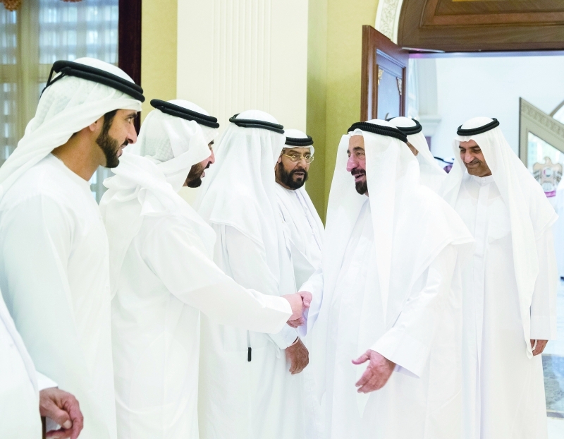 "سلطان القاسمي وحمد الشرقي وحمدان بن محمد وطحنون بن محمد"