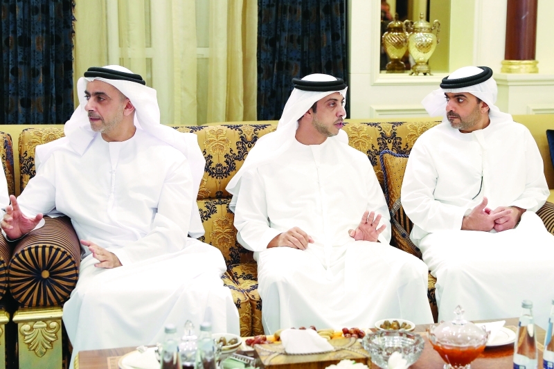 "سيف ومنصور وحامد بن زايد"