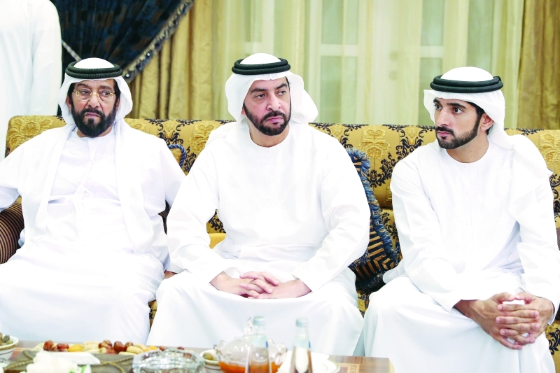 "حمدان بن محمد وحمدان بن زايد وطحنون بن محمد"