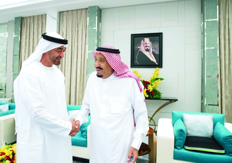 "محمد بن زايد والملك سلمان"