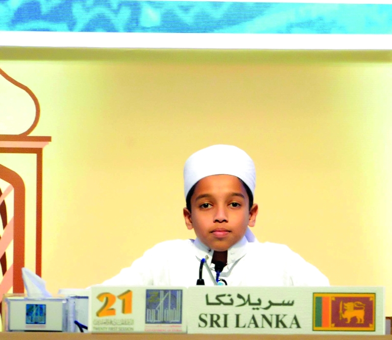 "محمد أرقم خلال مشاركته في المسابقة"