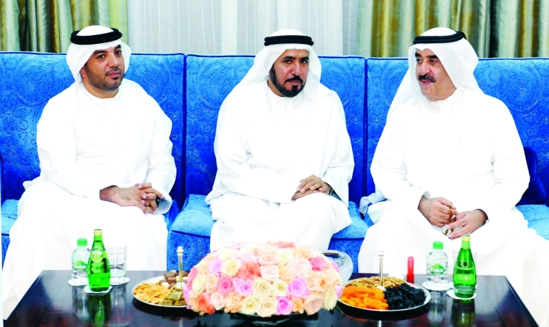 "سعود المعلا متقبلاً التهاني"