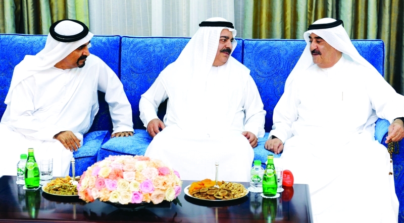 "■ سعود المعلا يتقبل التهاني"